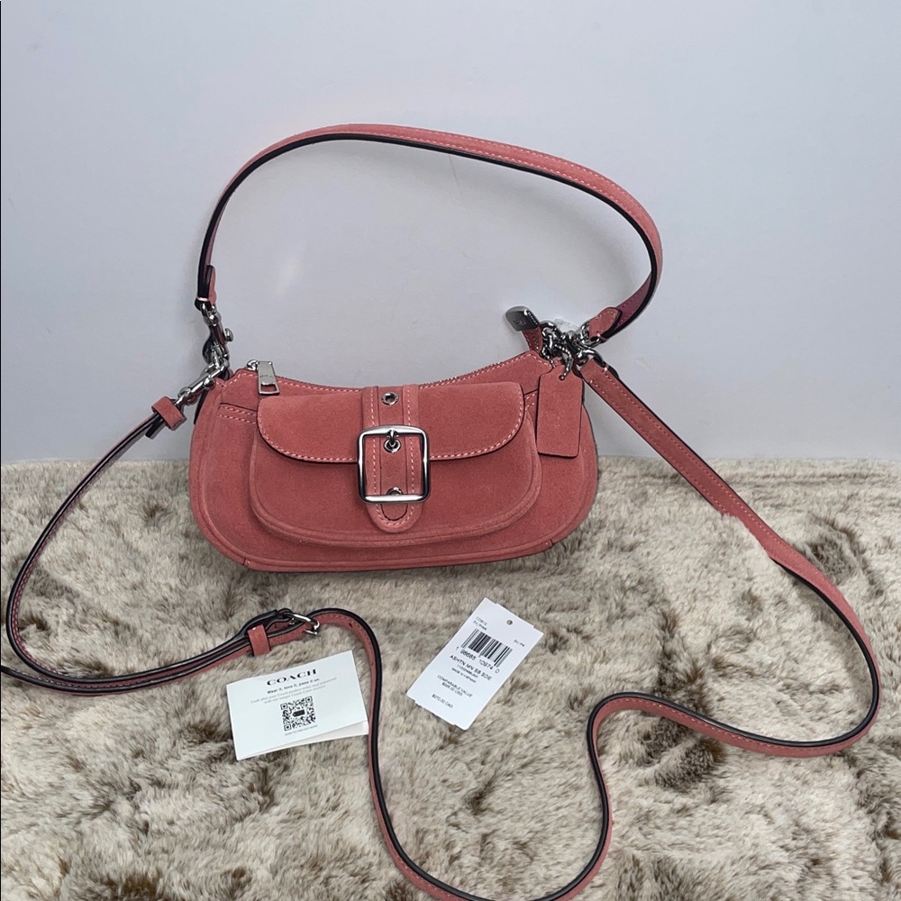NWT Coach Suede ‘Ashton’ Mini Shoulder Bag/Crossbody